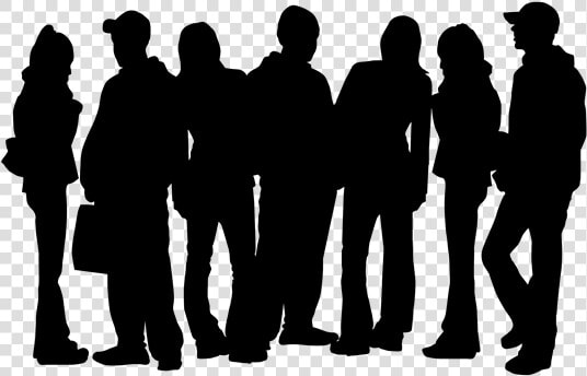 Teenagers Silhouette Png   Hanging Out With Friends Clipart  Transparent PngTransparent PNG