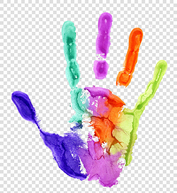 Transparent Baby Hand Clipart   Vector Kids Hand Print  HD Png DownloadTransparent PNG