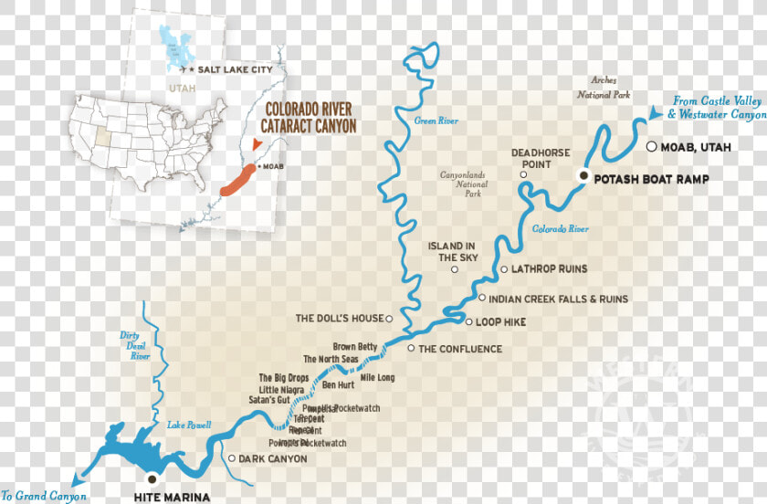 Cataract Canyon Map  HD Png DownloadTransparent PNG