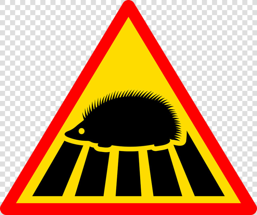 Sign  Road  Road Sign  Traffic  Road Signs  Signpost   Hedgehog Warning Sign  HD Png DownloadTransparent PNG