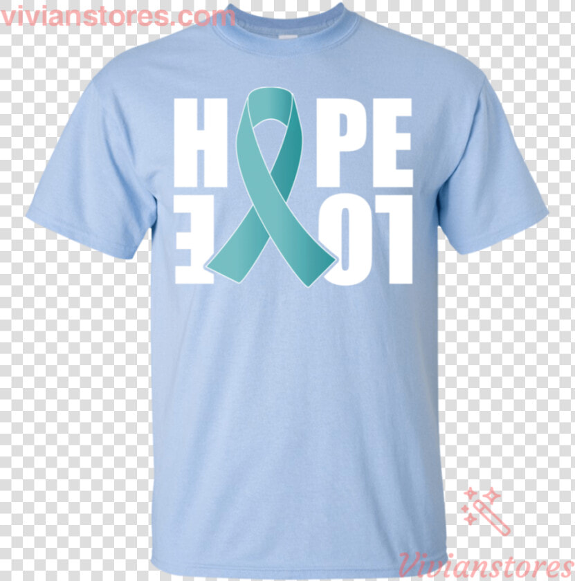 Ovarian Cancer Awareness Ribbon Hope T Shirt Vivianstores   Modelo Shirts  HD Png DownloadTransparent PNG