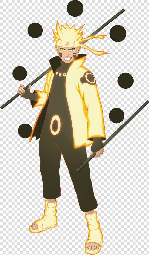 Naruto Clipart Hokage Outfit   Naruto Six Paths Mode  HD Png DownloadTransparent PNG