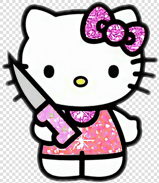  mine  mysticker  oktouse  hellokitty  kawaii  knife   Hello Kitty Coloring Pages  HD Png DownloadTransparent PNG