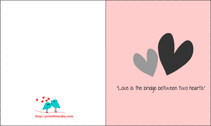 Love Is The Bridge Between Two Hearts   Card Love Quotes  HD Png DownloadTransparent PNG