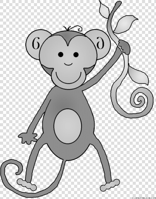 Transparent Clipart Black And White Animals   Monkey Clipart Image Black And White  HD Png DownloadTransparent PNG