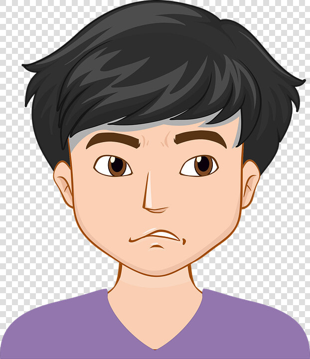 Sad  Frown  Child  Uncomfortable   عکس پروفایل کارتونی پسرانه  HD Png DownloadTransparent PNG