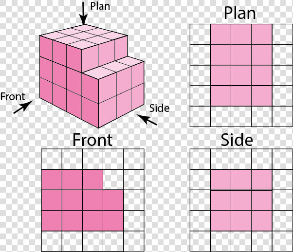 Plan And Elevation Drawings Of 3d Shapes   Cross  HD Png DownloadTransparent PNG