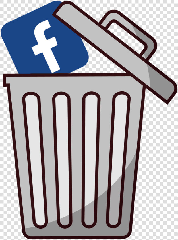 Putting The Facebook Icon In A Trash Can   Facebook Trash Can  HD Png DownloadTransparent PNG