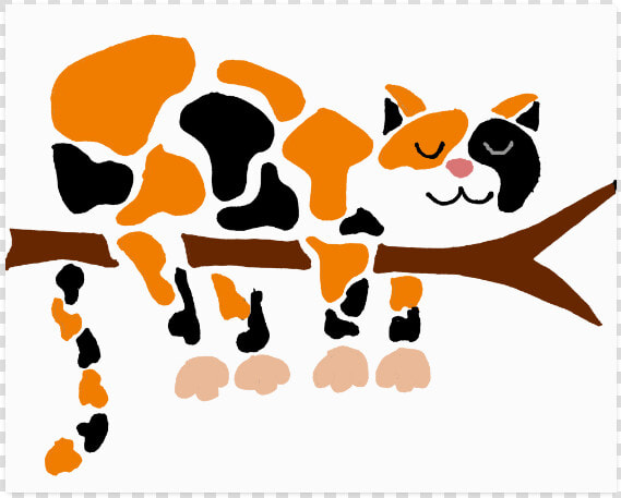 Funny Funky Calico Cat In Tree Poster 20 X16  HD Png DownloadTransparent PNG