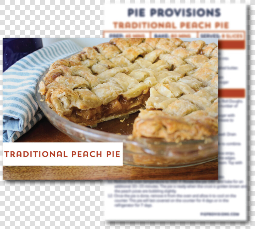 Traditional Peach Pie Recipe Card  HD Png DownloadTransparent PNG