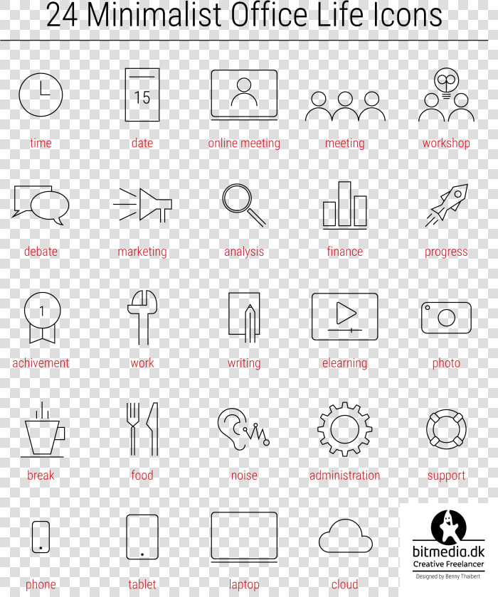 Free Blackline Office Life Icons   Free Transparent Icons For Office  HD Png DownloadTransparent PNG