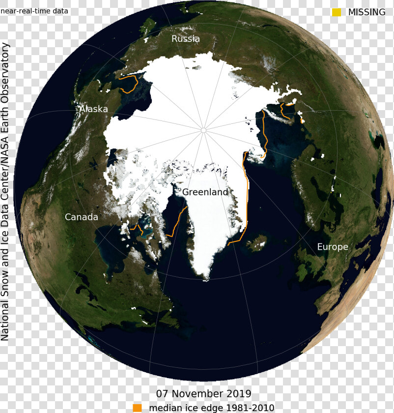 Near Real Time Data Of Arctic Ice   Arctic Sea Ice In 2019  HD Png DownloadTransparent PNG