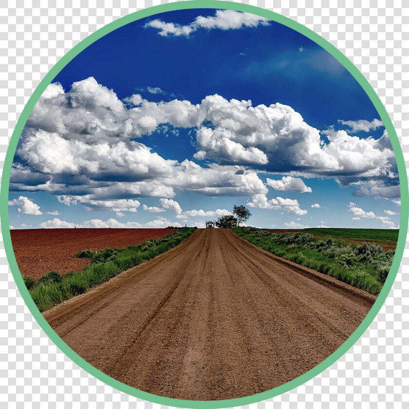 Dirt Road Circle   Paysage Ciel Et Terre  HD Png DownloadTransparent PNG