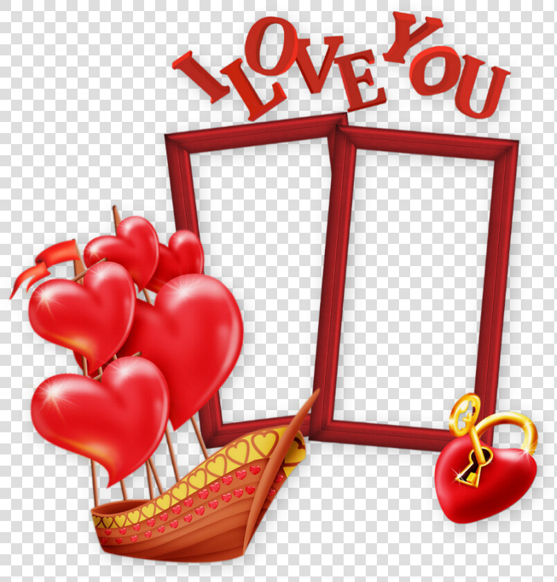 I Love You  Valentine S Day Frame   Love You Photo Frame Png  Transparent PngTransparent PNG