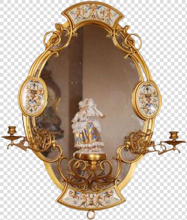 19th Century Victorian Aesthetic Gilt Bronze German   Vintage Mirror Aesthetic Png  Transparent PngTransparent PNG