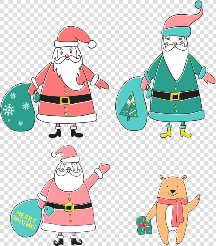 Cartoon Version Of Hand Drawn Santa Claus   Cartoon  HD Png DownloadTransparent PNG