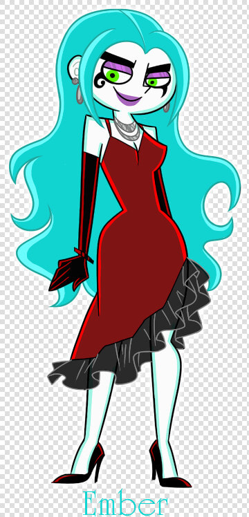 Ember Mclain Weaing Red Dress ls928   Deviantart Danny Phantom Ember  HD Png DownloadTransparent PNG