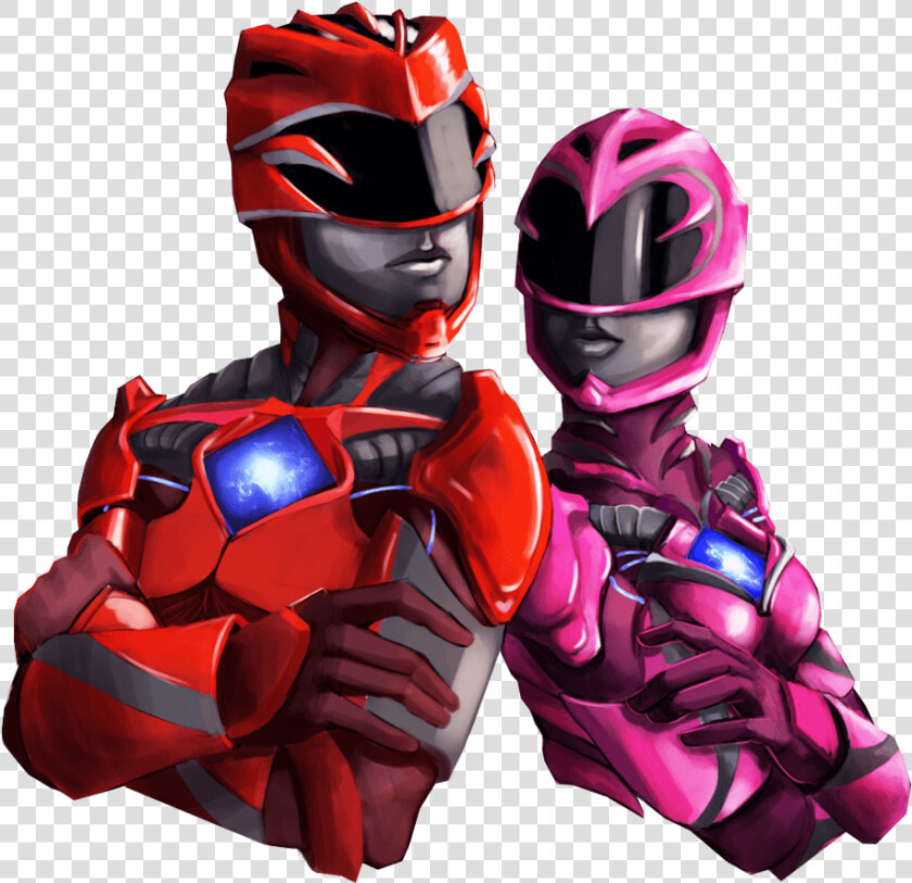 Red And Pink Power Ranger Sticker   Power Rangers Red And Pink  HD Png DownloadTransparent PNG