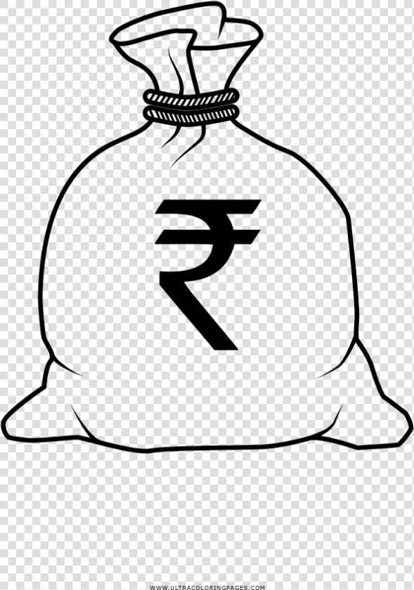 Money Bag Coloring Page   Indian Rupee Symbol  HD Png DownloadTransparent PNG