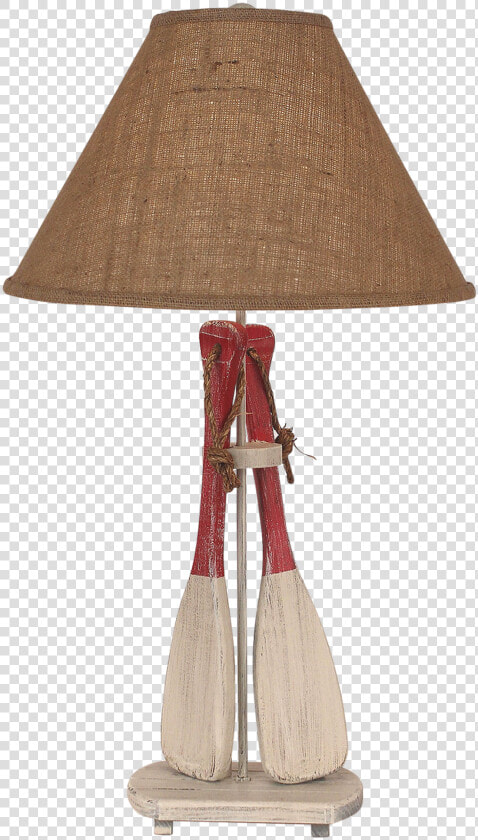 Cottage Red 2 paddles Rope Table Lamp   Lampshade  HD Png DownloadTransparent PNG