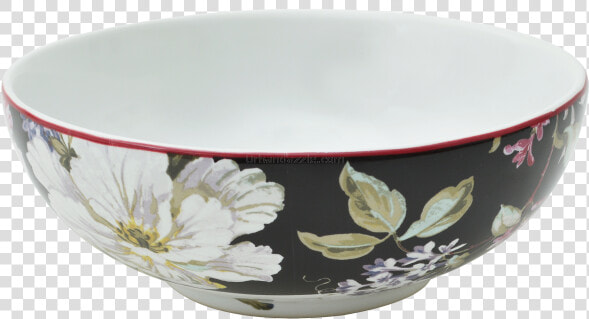 Buy Devnow Porcelain Gisela Black All Purpose Bowl   Bowl  HD Png DownloadTransparent PNG