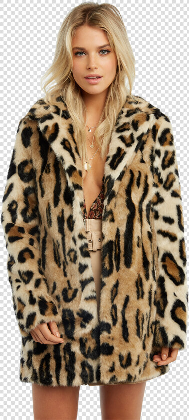 Animal Faux Fur Coat In Colour Desert Mist  HD Png DownloadTransparent PNG