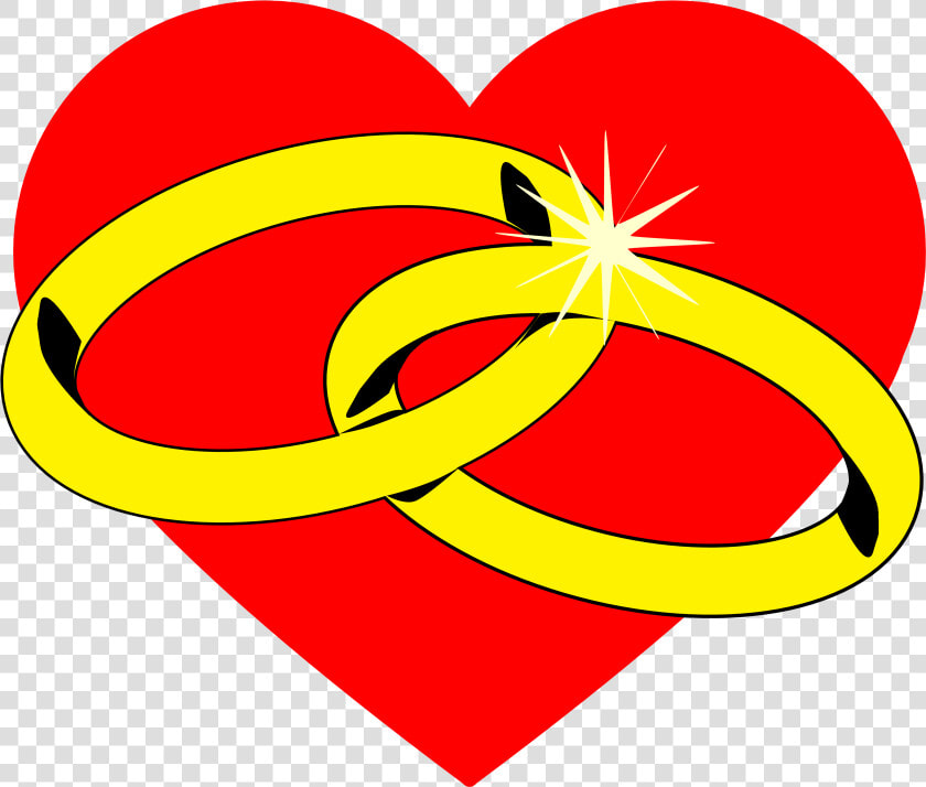 Wedding Band Clipart   Heart With Wedding Rings  HD Png DownloadTransparent PNG