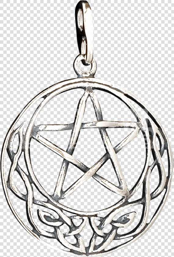 Celtic Crescent Moon Pentacle Pendant   Locket  HD Png DownloadTransparent PNG