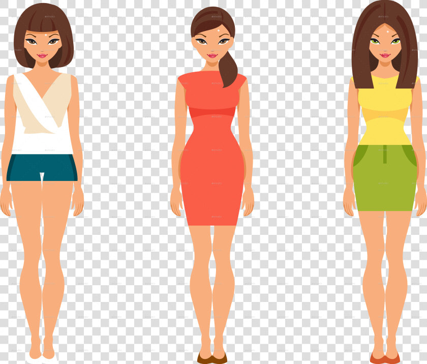 Three Girls In Summer Clothes By Artbesouro   Girl Dress Cartoon Png  Transparent PngTransparent PNG