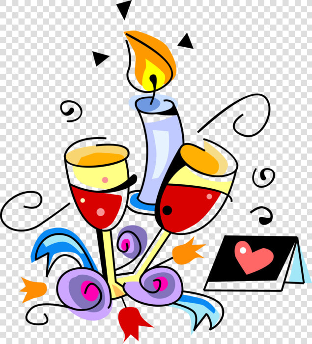 Champagne At Reception Vector Image Illustration Of   Clipart On Happy Anniversary  HD Png DownloadTransparent PNG