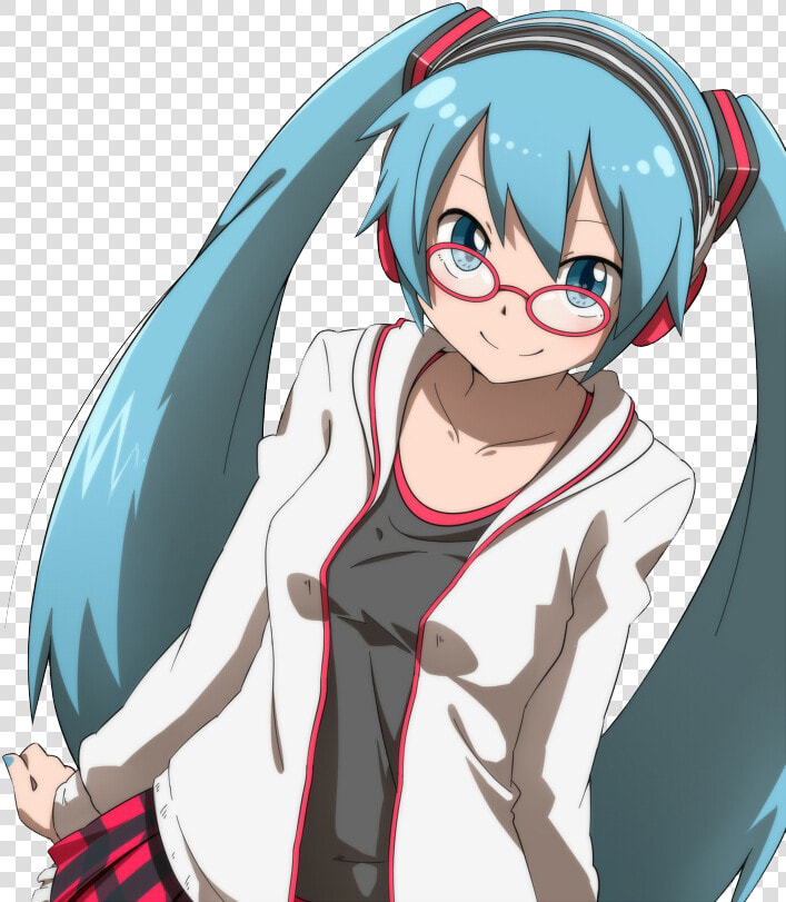 Transparent Anime Glasses Png   Kocchi Muite Baby Miku  Png DownloadTransparent PNG