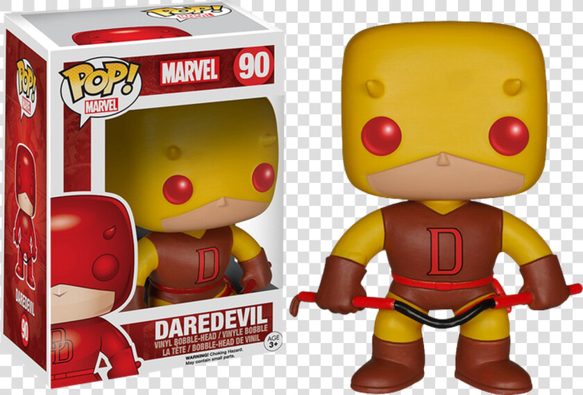 Yellow Daredevil Pop Marvel Vinyl Figure   Daredevil Funko Pop  HD Png DownloadTransparent PNG