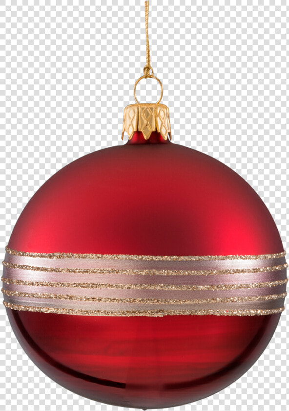 Glass Bauble Dark Red With Glitter Stripes  8cm   Christmas Ornament  HD Png DownloadTransparent PNG