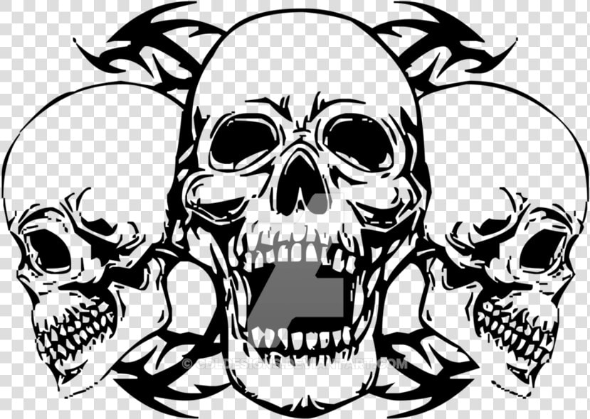 Three Headed Skull T   Skull Vector Png  Transparent PngTransparent PNG