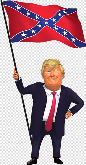 Trump Holding Confederate Flag  HD Png DownloadTransparent PNG