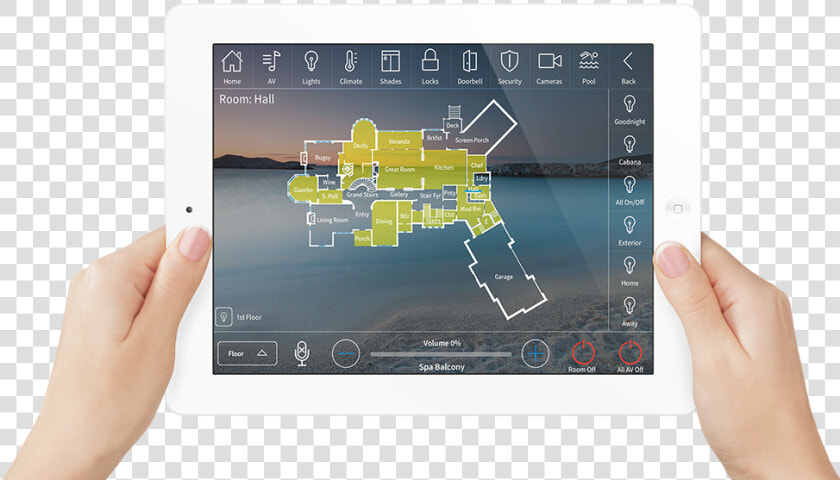 Slide interface02   Crestron Office Ipad  HD Png DownloadTransparent PNG