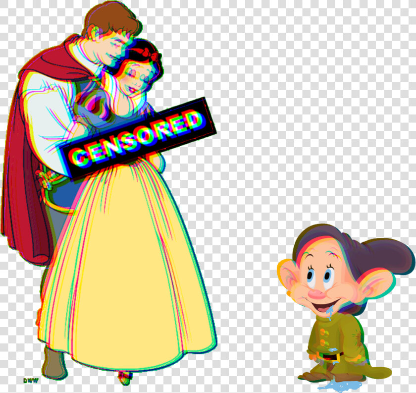  ftestickers  censored  glitch  cartoons  blancanieves   Snow White And Prince  HD Png DownloadTransparent PNG