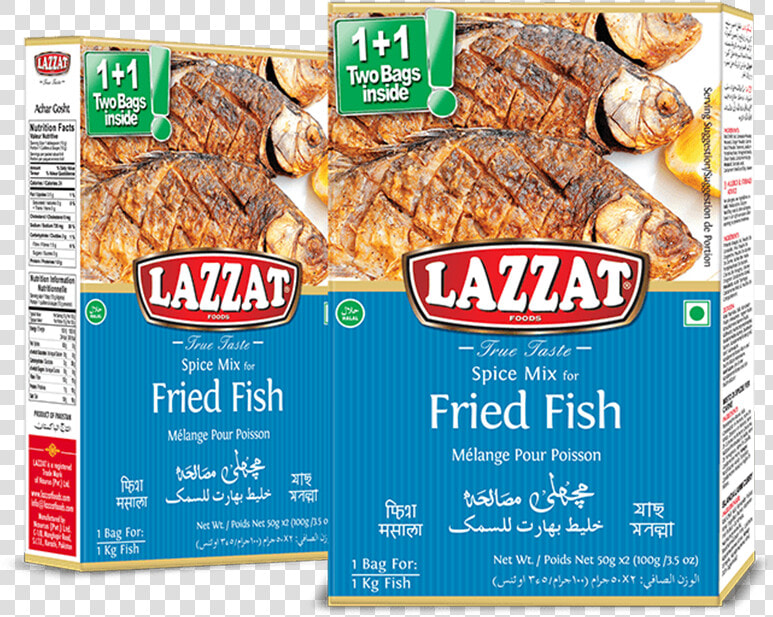 Fried Fish Masala 100gm   Lazzat  HD Png DownloadTransparent PNG