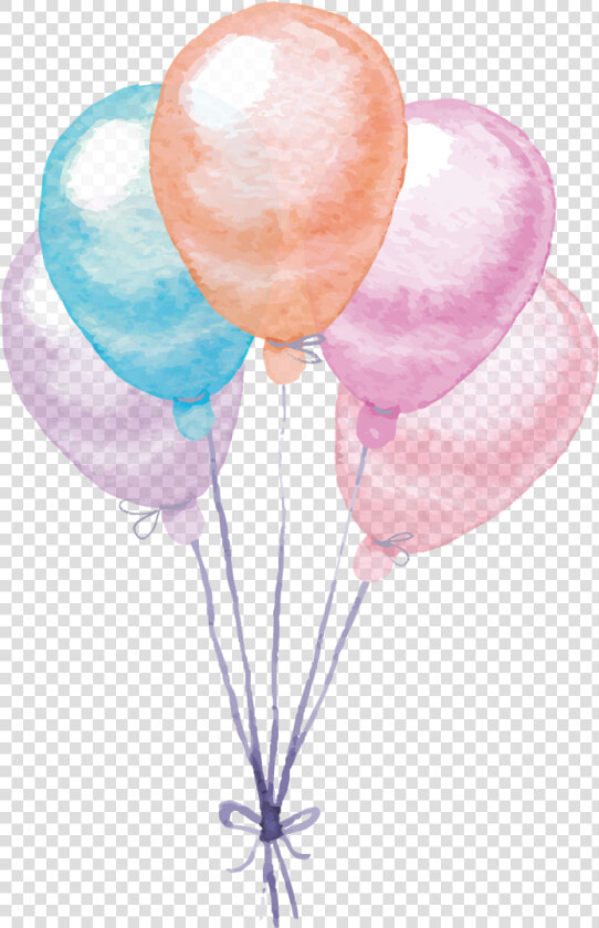 Colorful Painting Balloon Watercolor Vector Balloons   Watercolor Balloons Vector  HD Png DownloadTransparent PNG