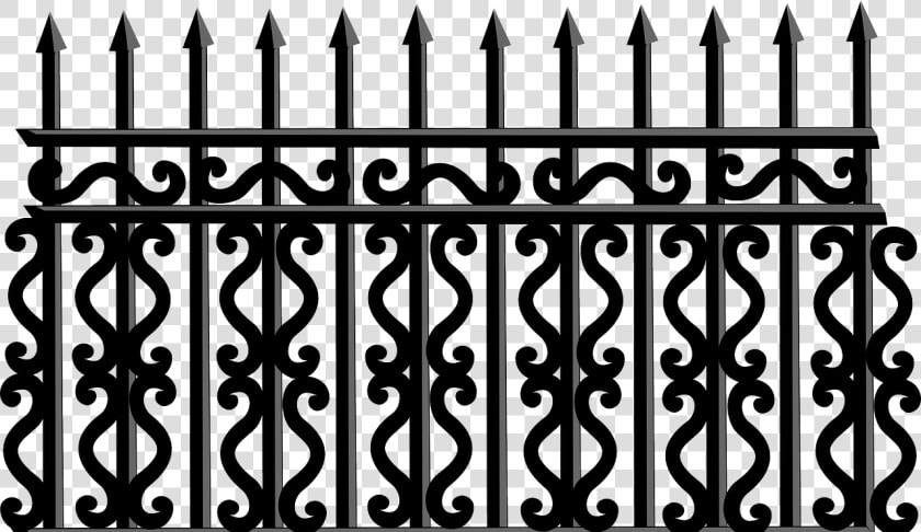 Iron Fence Svg   Png Download   Wrought Iron Fence Png  Transparent PngTransparent PNG