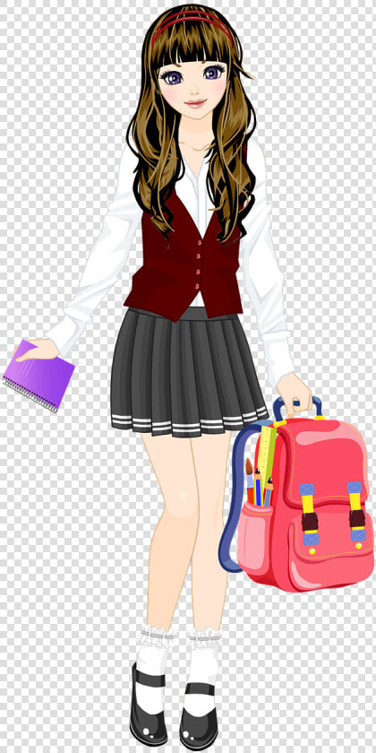 Education Schoolgirl Uniform Free Photo   Uniform Girl Student Cartoon  HD Png DownloadTransparent PNG