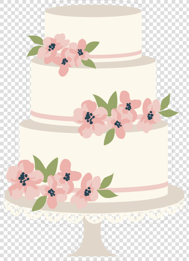 Wedding Cake With Flowers Print  amp  Cut File   Wedding Cake  HD Png DownloadTransparent PNG