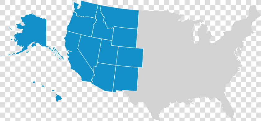 13 Western State Departments Of Agriculture   East And West Usa Map  HD Png DownloadTransparent PNG