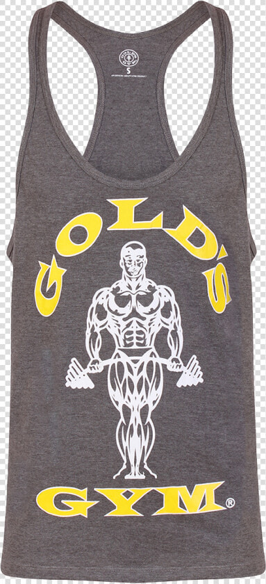 Golds Gym Stringer Joe Premium Vest   Golds Gym Stringer Grey  HD Png DownloadTransparent PNG