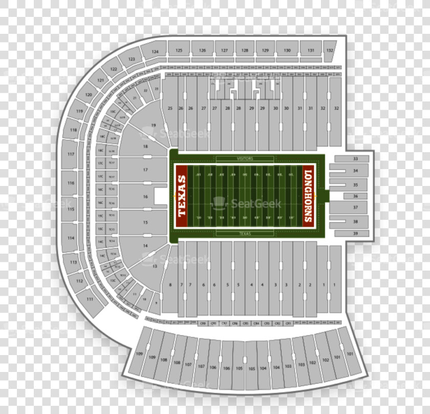 Darrell K Royal Stadium Seating Chart  HD Png DownloadTransparent PNG