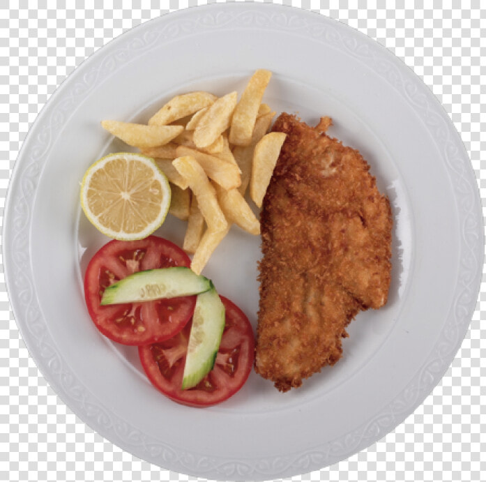 Escalope Con Papas Fritas   Fish And Chips  HD Png DownloadTransparent PNG