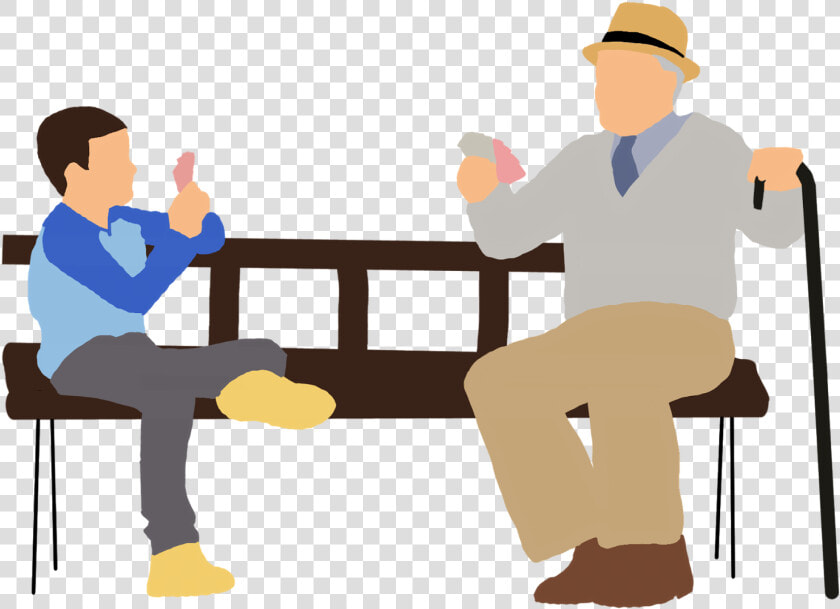 Old Couple Sitting On Bench Clip Art Png   Story Telling Png  Transparent PngTransparent PNG