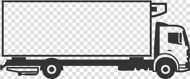 Freezer Truck Clipart 26t Black And White  HD Png DownloadTransparent PNG