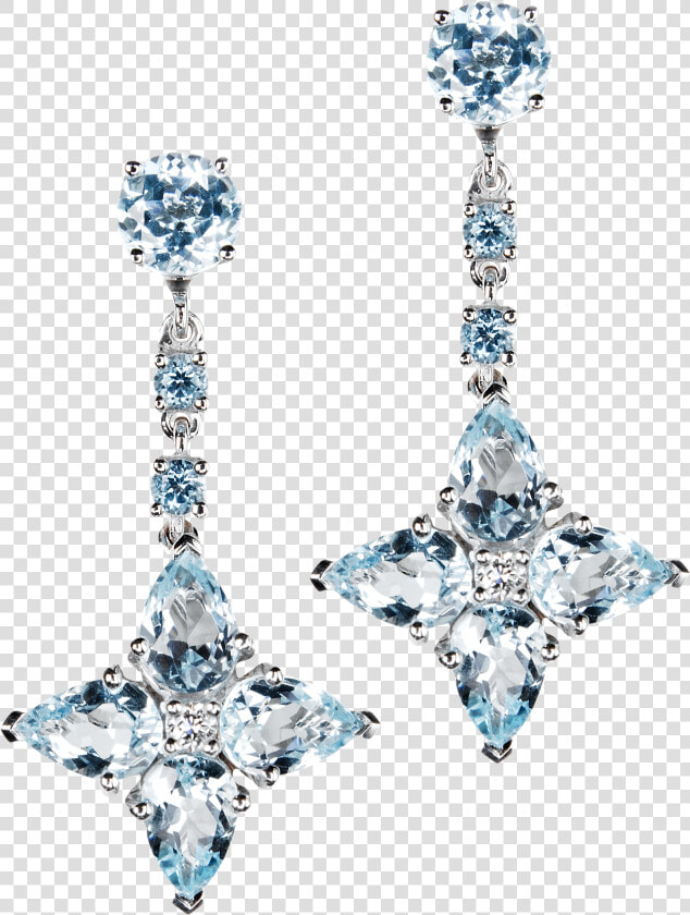 Blue Topaz Three Tier Earrings Silver  HD Png DownloadTransparent PNG