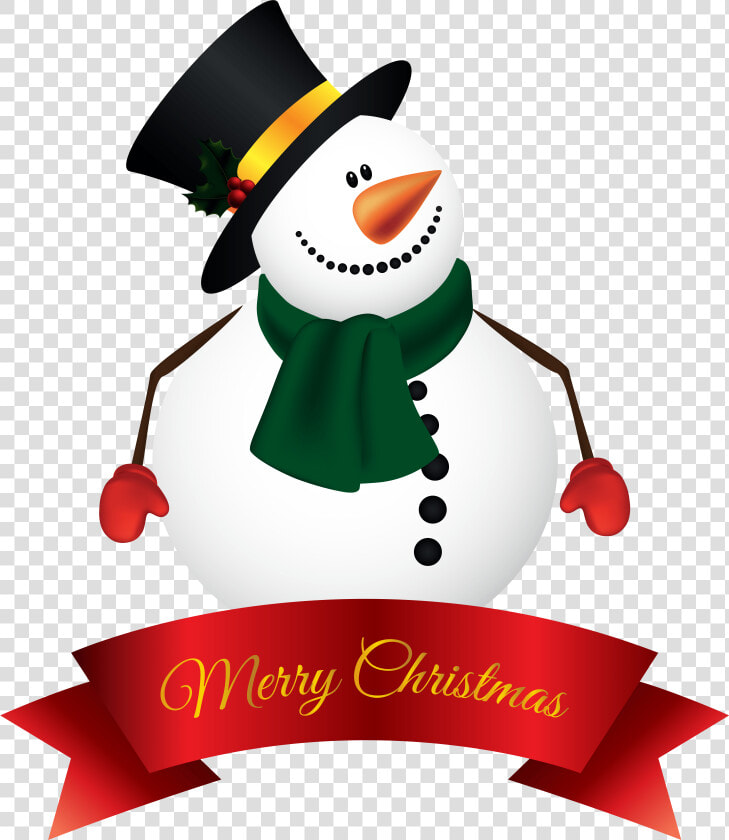 Transparent Merry Christmas Banner Png   Merry Christmas Snowman Clipart  Png DownloadTransparent PNG